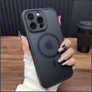 Matte Black Magnetic Case with Reinforced Bumper